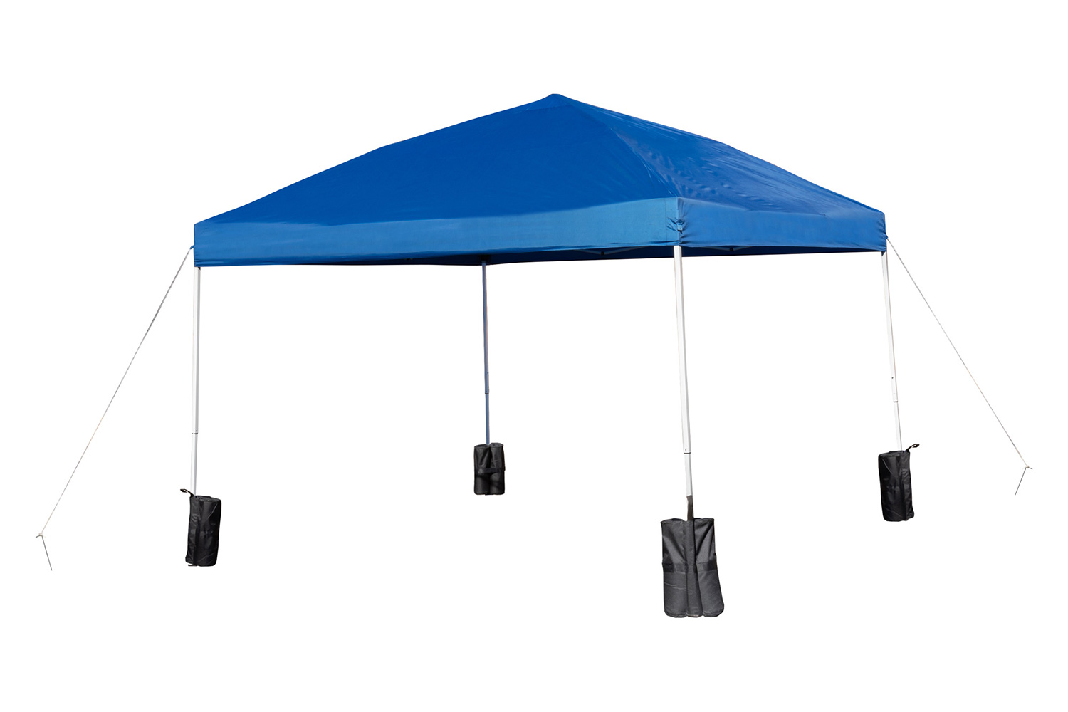 BLNK Harris Pop Up Event Canopy Tent with Wheeled Case and Folding Bench Set - Blue