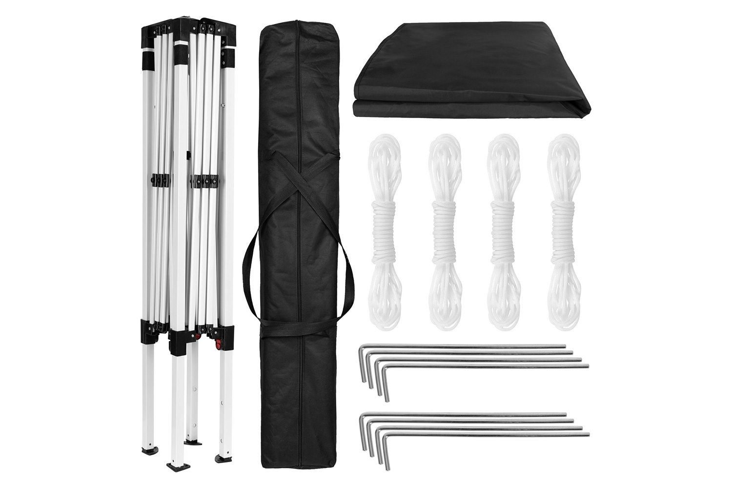 BLNK Harris Outdoor Pop Up Event Slanted Leg Canopy Tent with Carry Bag - Black, 8'W x 8'L