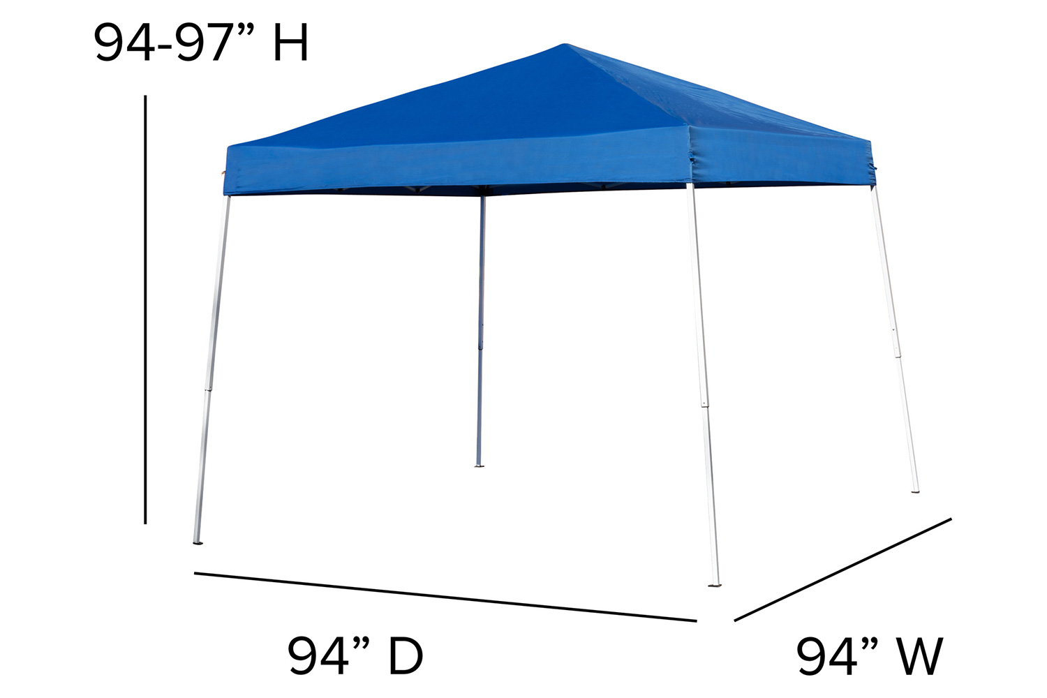 BLNK™ Harris Outdoor Pop Up Event Slanted Leg Canopy Tent with Carry Bag - Blue, 8'W x 8'L