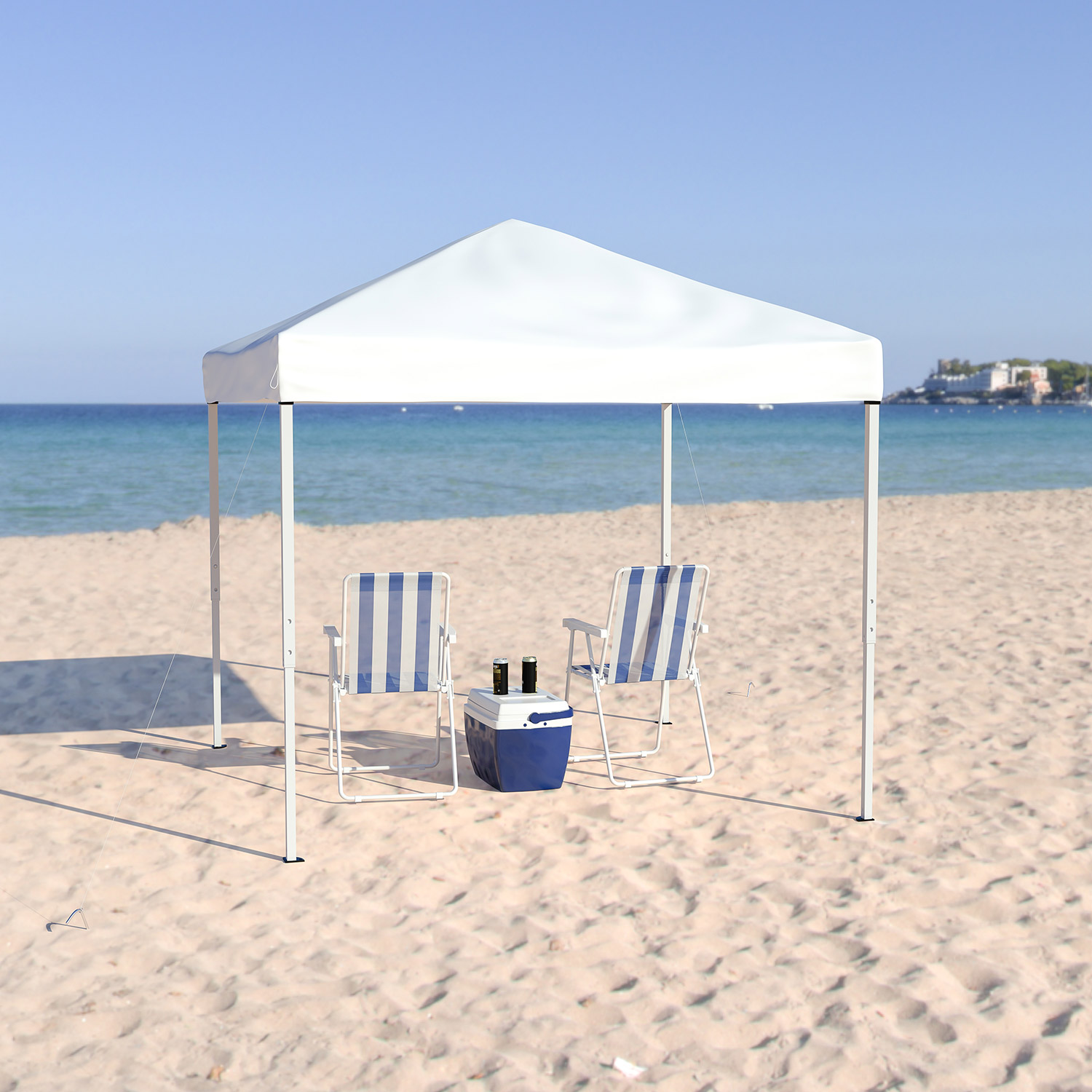 BLNK Harris Outdoor Pop Up Event Slanted Leg Canopy Tent with Carry Bag