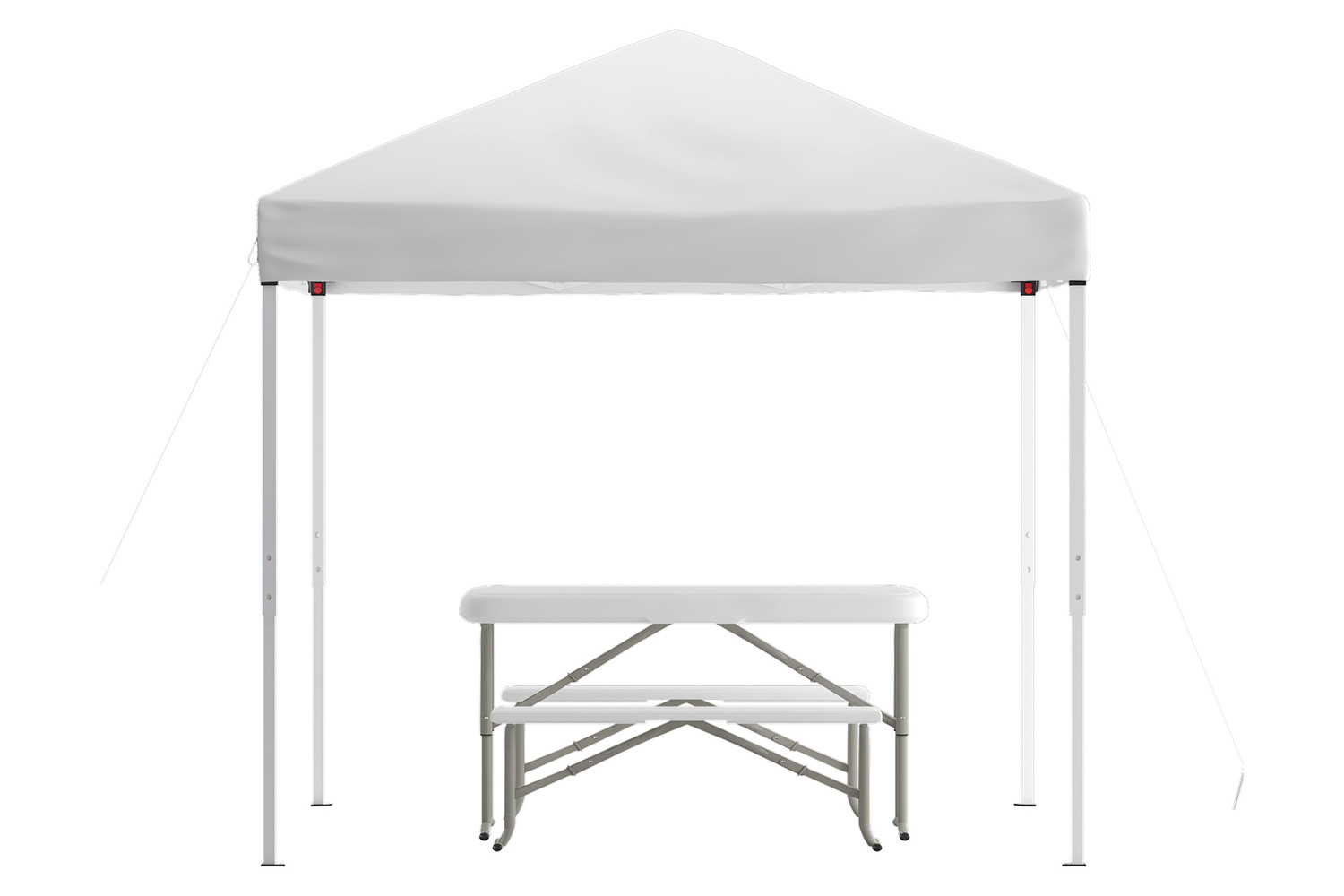 BLNK Kramer Pop Up Event Canopy Tent with Carry Bag and Folding Bench Set