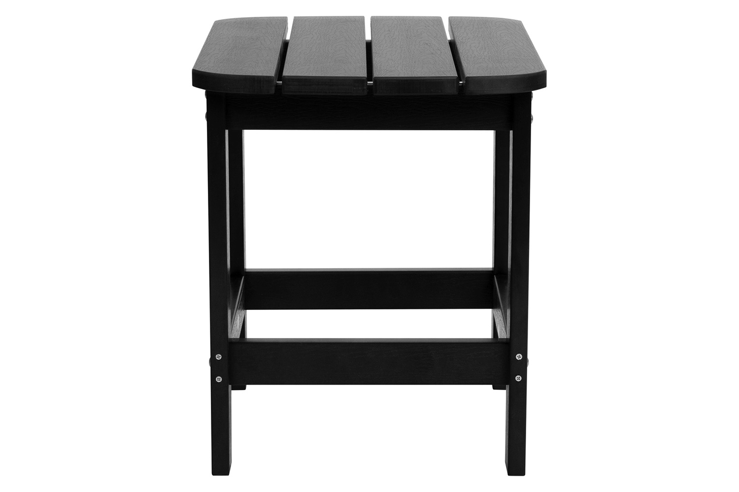 BLNK Charlestown Commercial All-Weather Poly Resin Wood Adirondack Side Table - Black