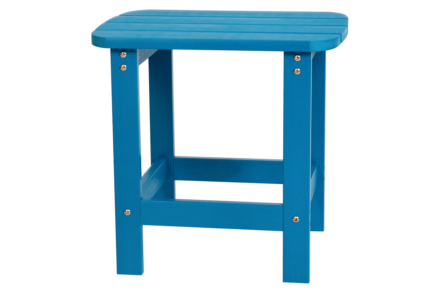 BLNK Charlestown Commercial All-Weather Poly Resin Wood Adirondack Side Table - Blue