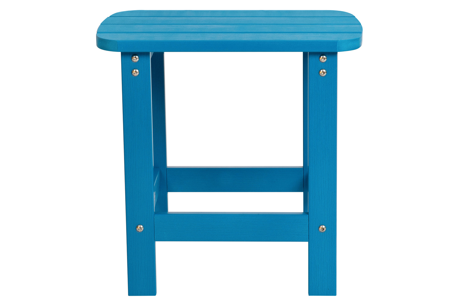 BLNK Charlestown Commercial All-Weather Poly Resin Wood Adirondack Side Table - Blue