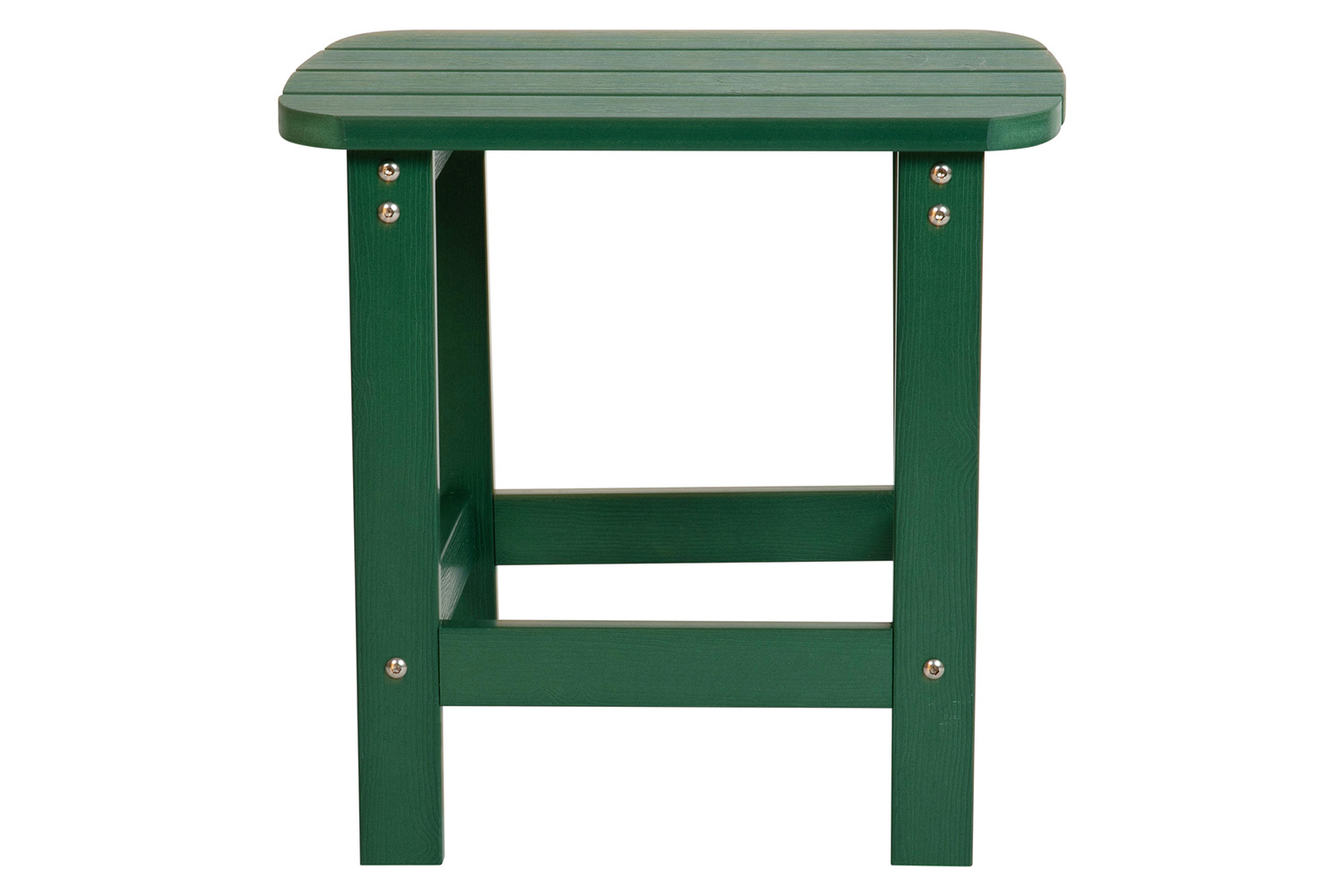 BLNK Charlestown Commercial All-Weather Poly Resin Wood Adirondack Side Table - Green