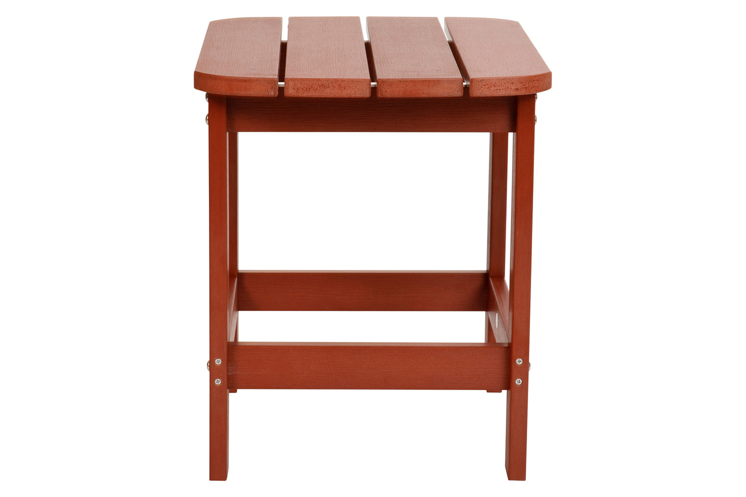 BLNK Charlestown Commercial All-Weather Poly Resin Wood Adirondack Side Table - Red