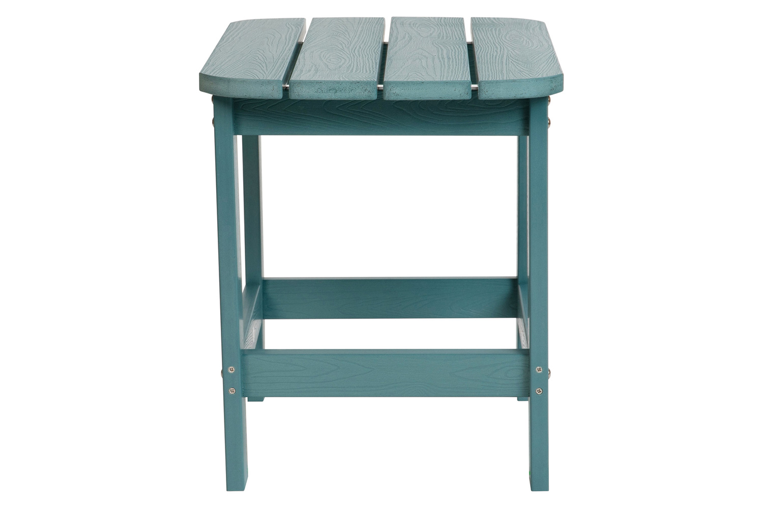 BLNK Charlestown Commercial All-Weather Poly Resin Wood Adirondack Side Table - Teal