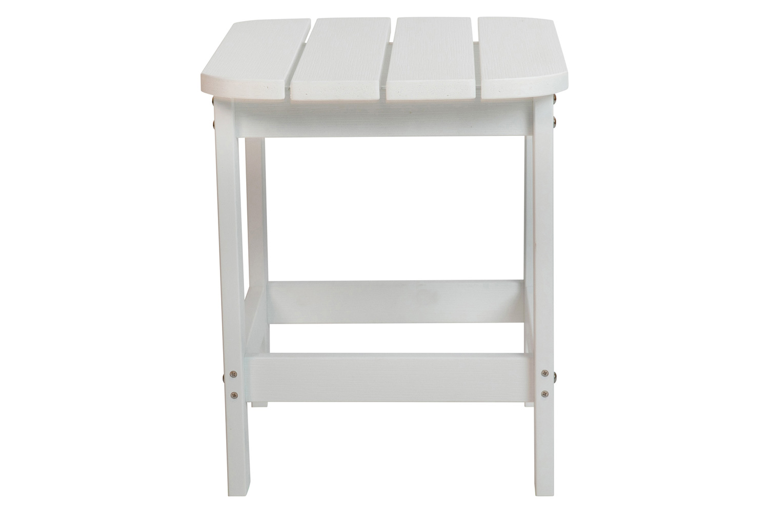 BLNK Charlestown Commercial All-Weather Poly Resin Wood Adirondack Side Table - White