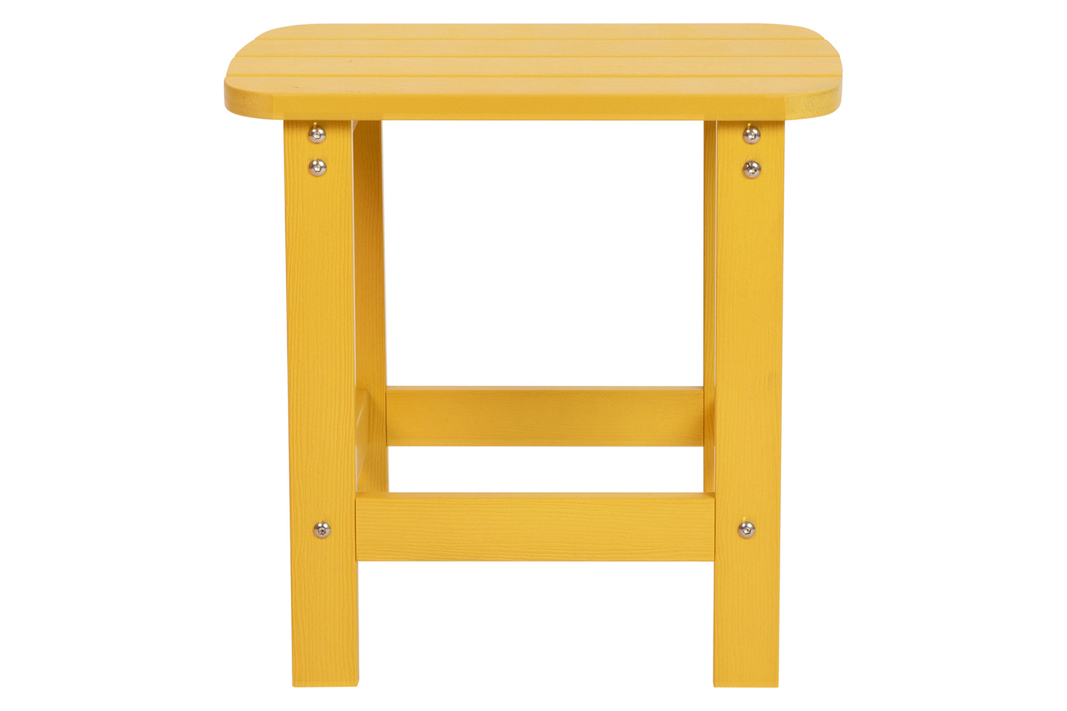 BLNK Charlestown Commercial All-Weather Poly Resin Wood Adirondack Side Table - Yellow