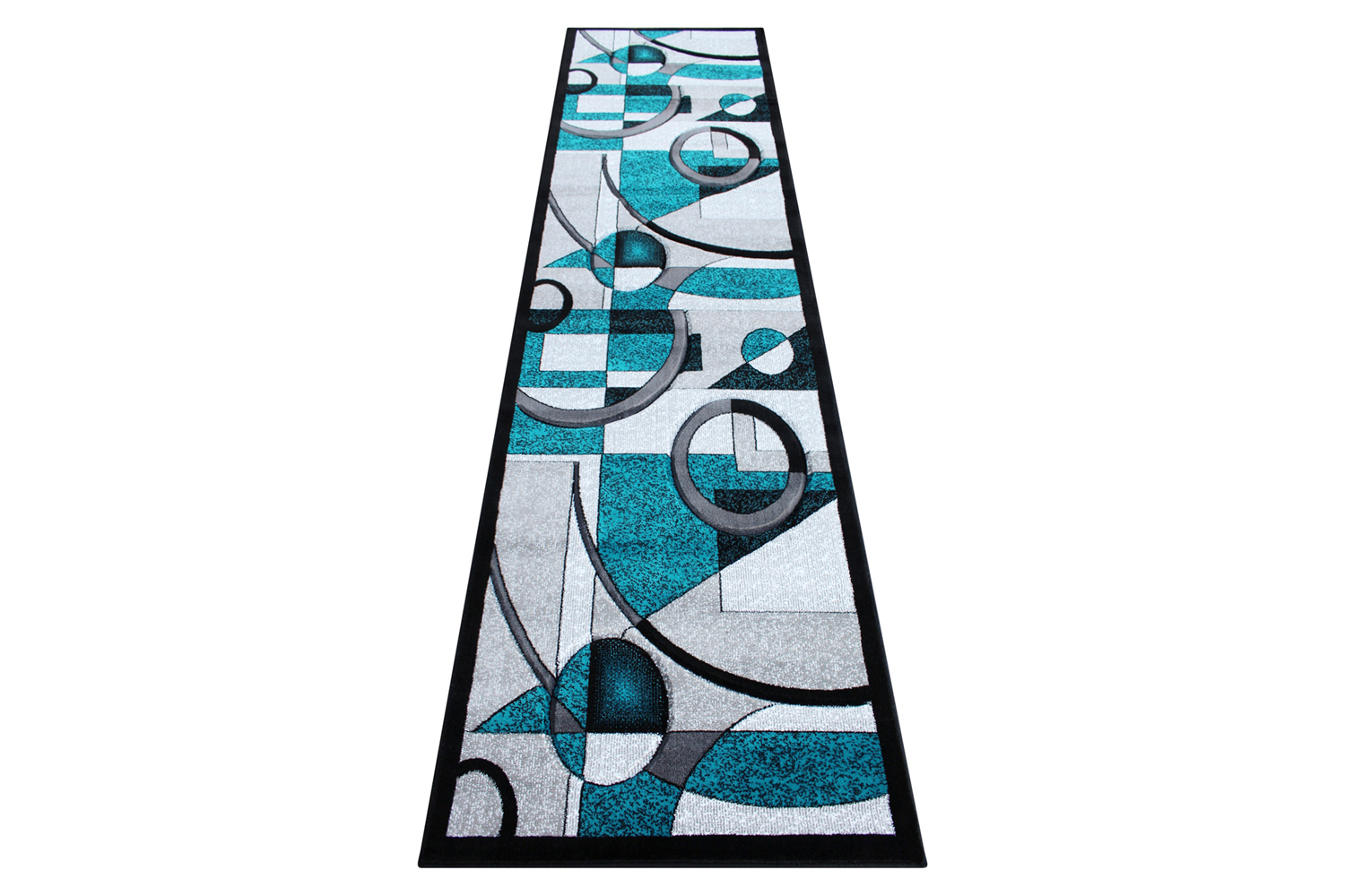 BLNK Elias Collection Geometric Abstract Olefin Area Rug with Jute Backing