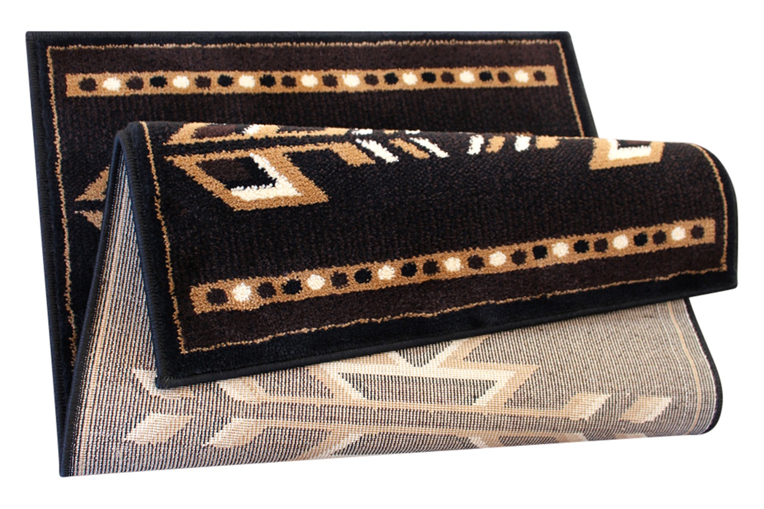 BLNK Amado Collection Southwestern Style Olefin Accent Area Rug with Jute Backing - Brown, 2'W x 3'L