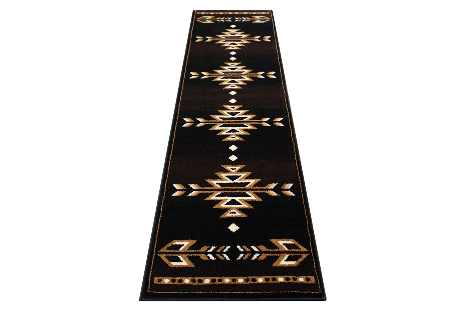 BLNK™ Amado Collection Southwestern Style Olefin Accent Area Rug with Jute Backing - Brown, 2'W x 7'L