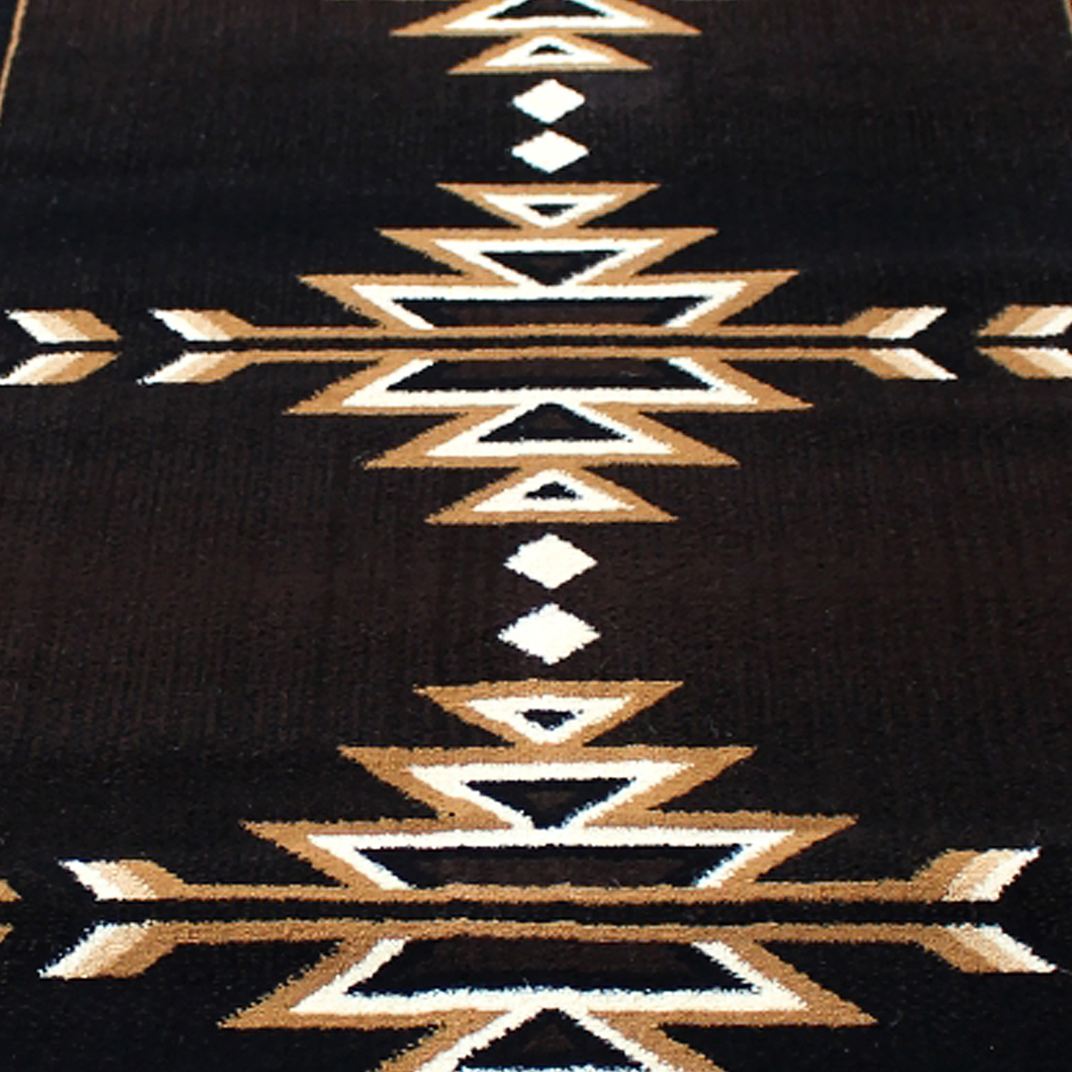 BLNK Amado Collection Southwestern Style Olefin Accent Area Rug with Jute Backing - Brown, 3'W x 16'L