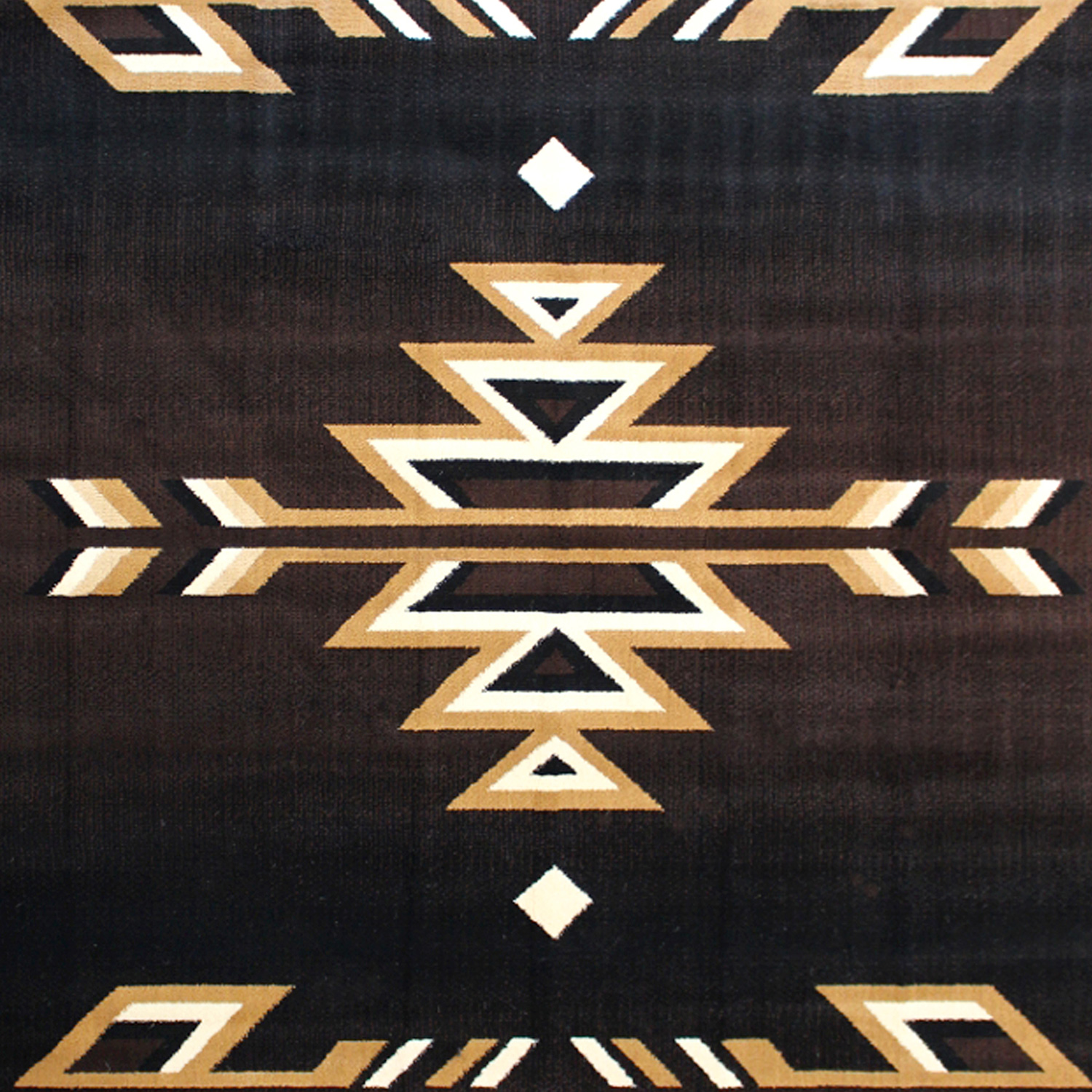 BLNK™ Amado Collection Southwestern Style Olefin Accent Area Rug with Jute Backing - Brown, 4'W x 5'L