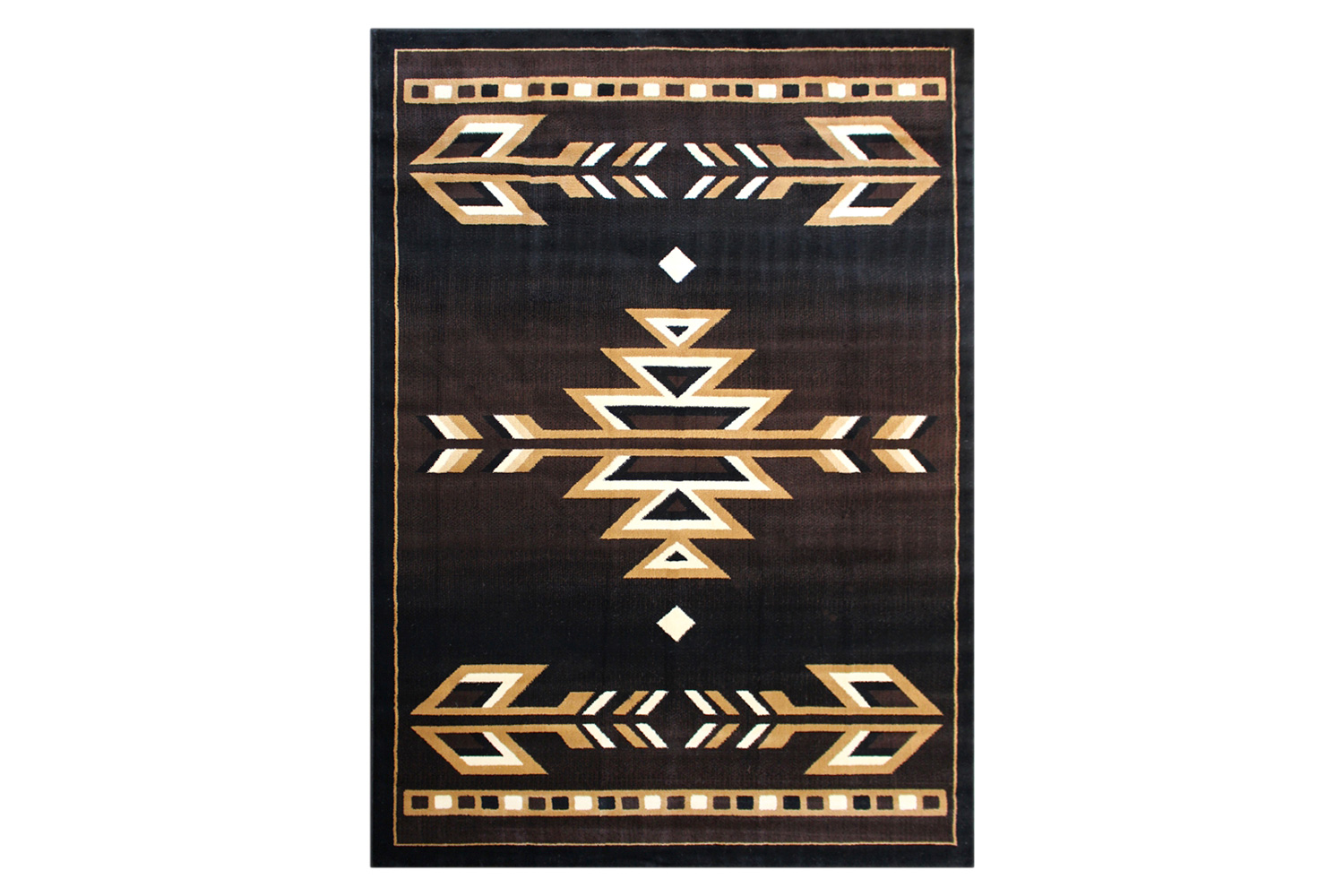 BLNK™ Amado Collection Southwestern Style Olefin Accent Area Rug with Jute Backing - Brown, 5'W x 7'L