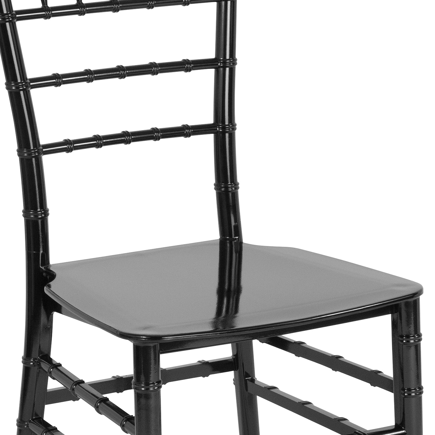 BLNK HERCULES Series Resin Stacking Chiavari Chair - Black