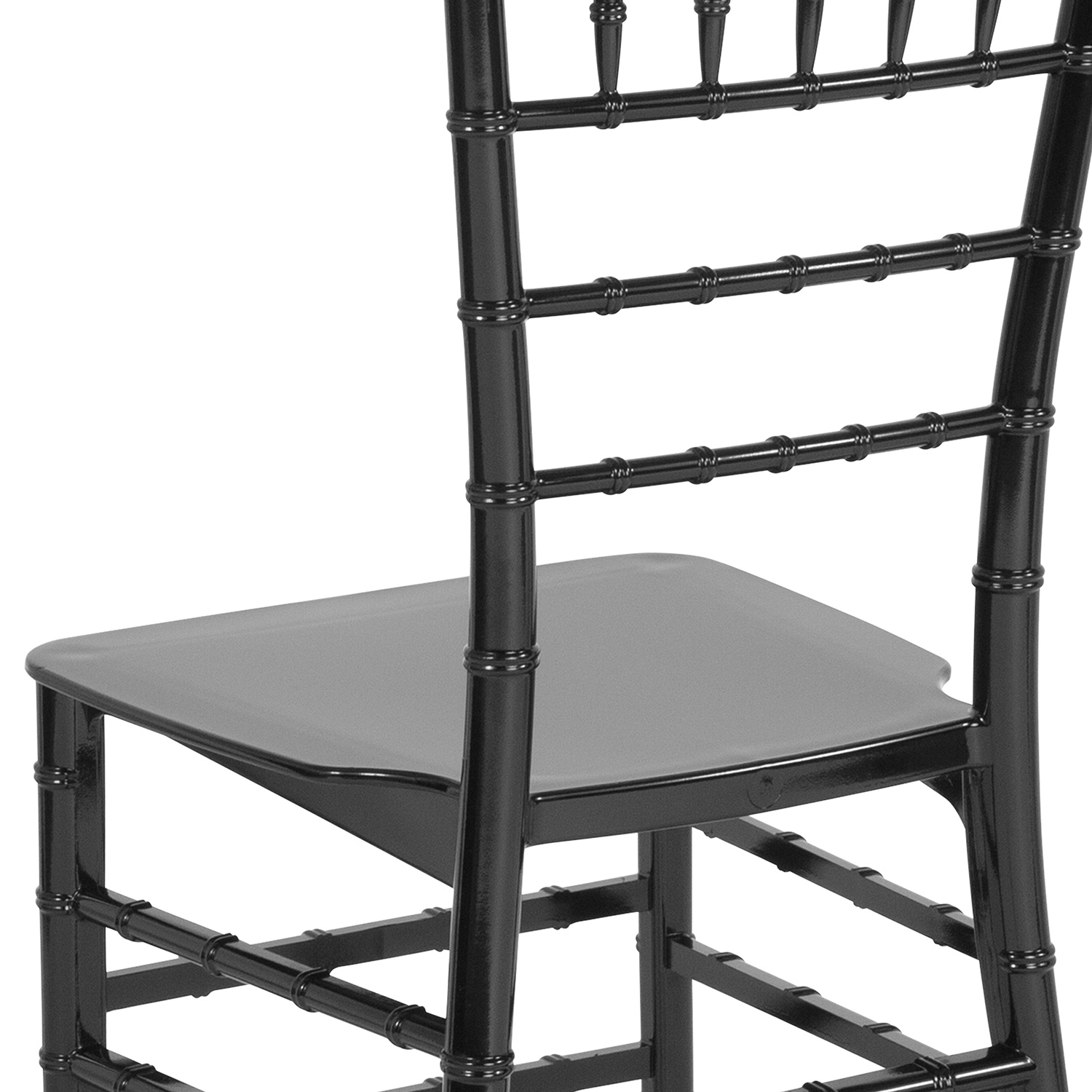 BLNK HERCULES Series Resin Stacking Chiavari Chair - Black