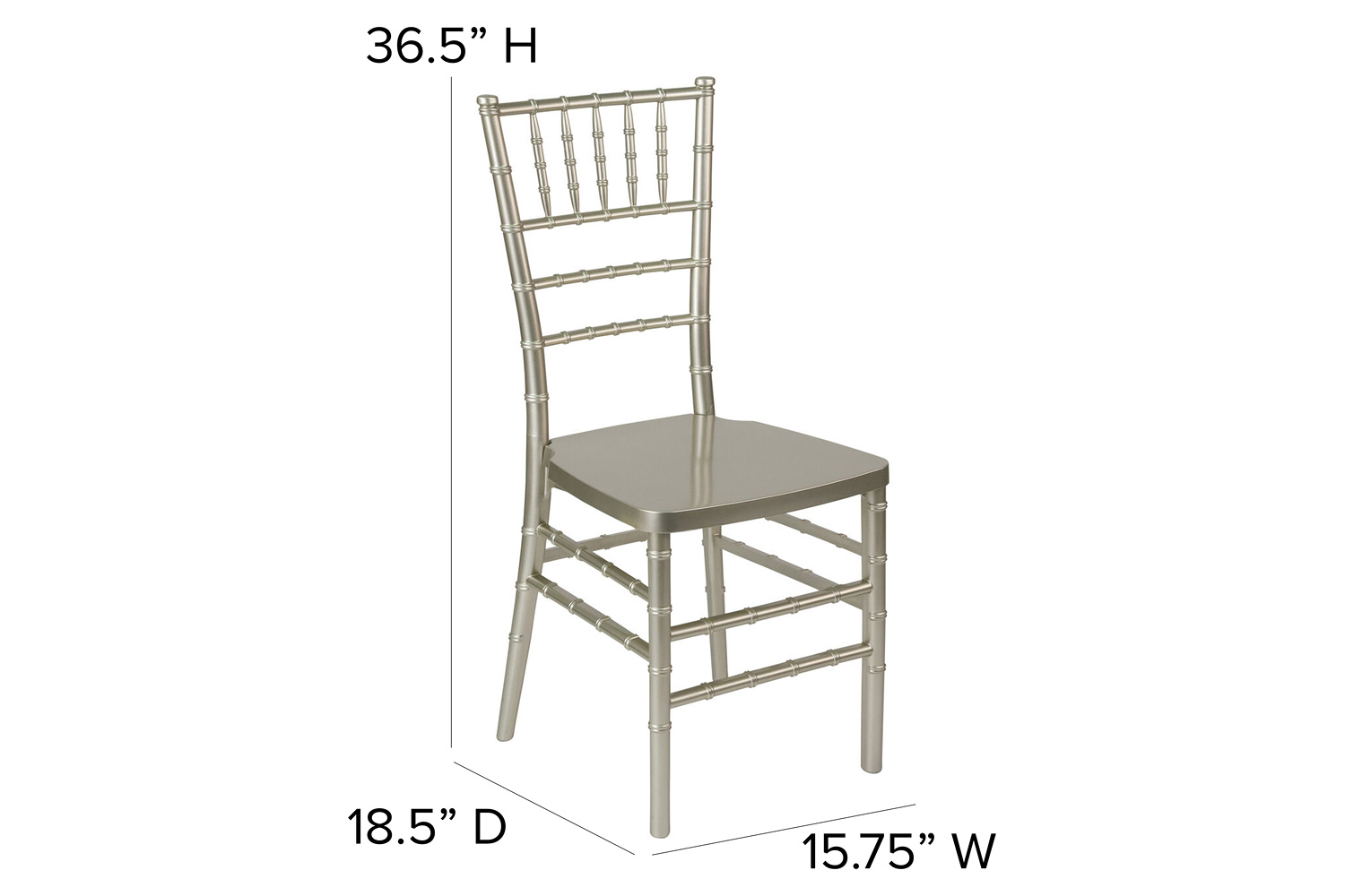 BLNK HERCULES PREMIUM Series Resin Stacking Chiavari Chair - Champagne