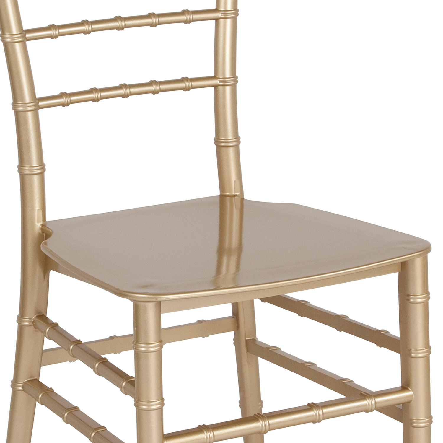 BLNK HERCULES Series Resin Stacking Chiavari Chair - Gold