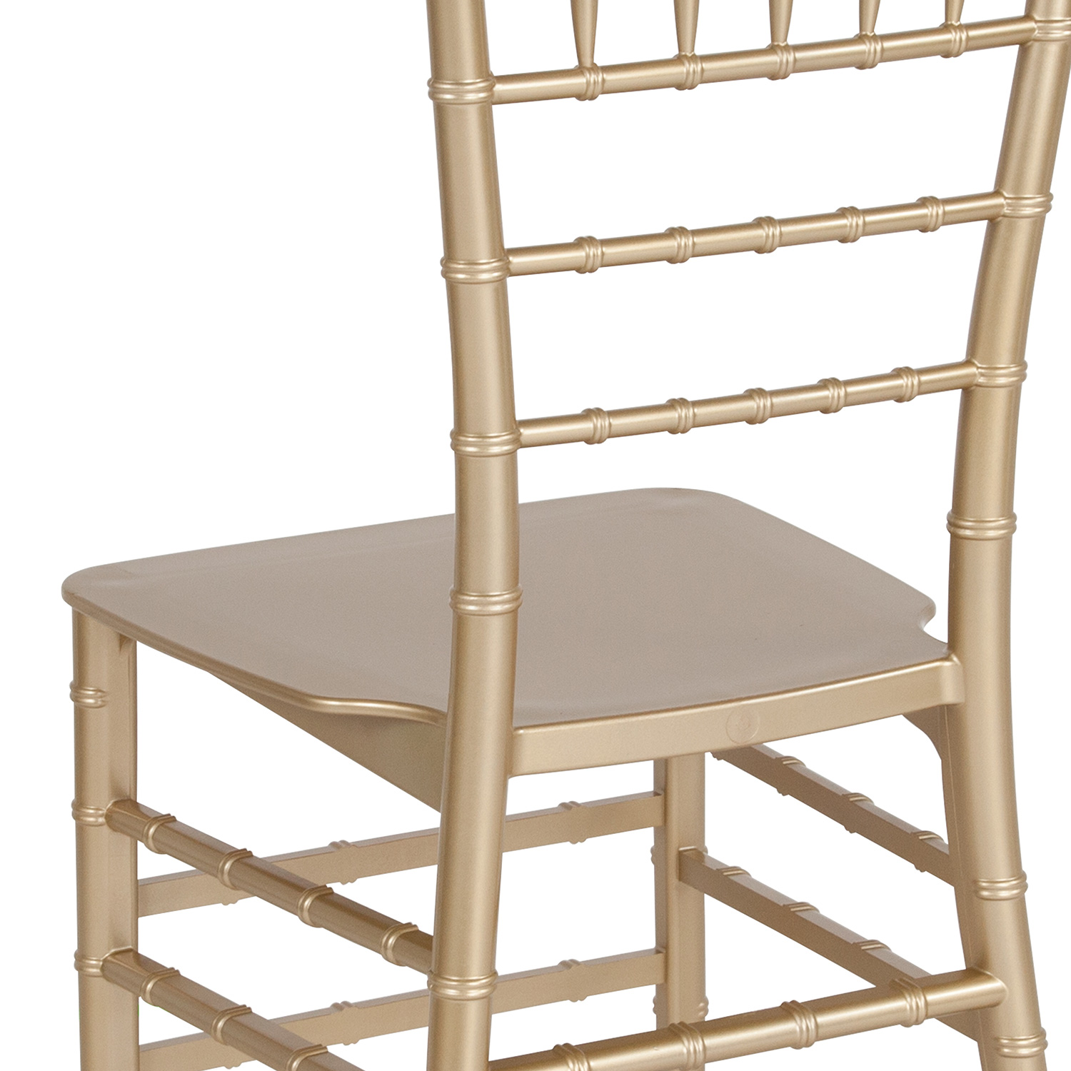 BLNK HERCULES Series Resin Stacking Chiavari Chair - Gold