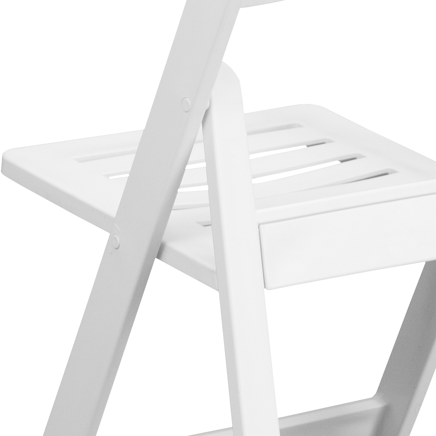 BLNK - HERCULES Series Resin Folding Chair with Slatted Seat