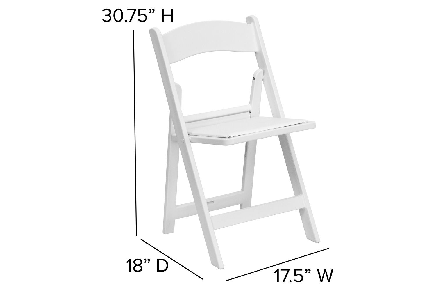 BLNK Hercules Resin Folding Chair - White