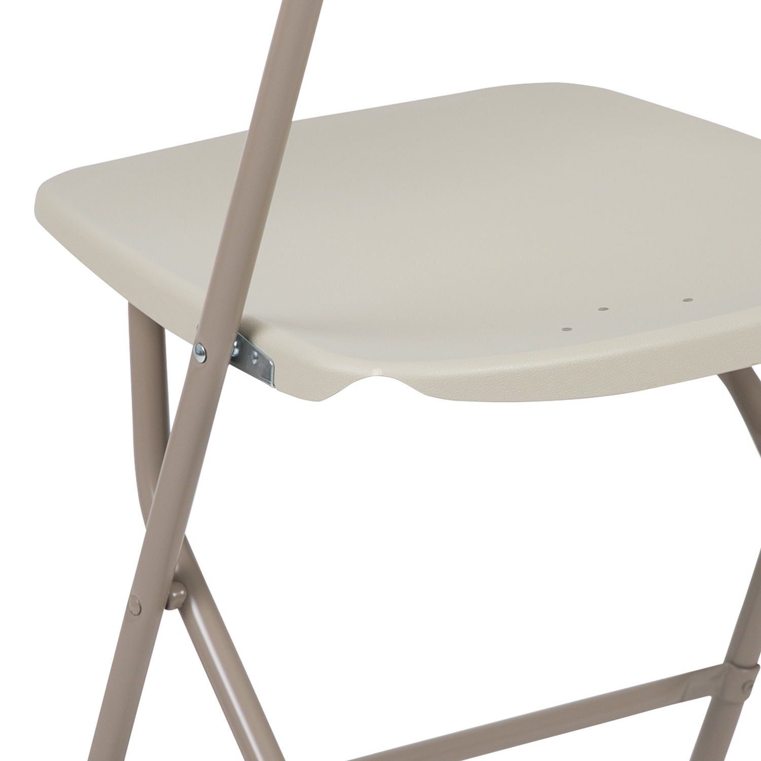 BLNK HERCULES Series Plastic Lightweight Folding Chair - Beige