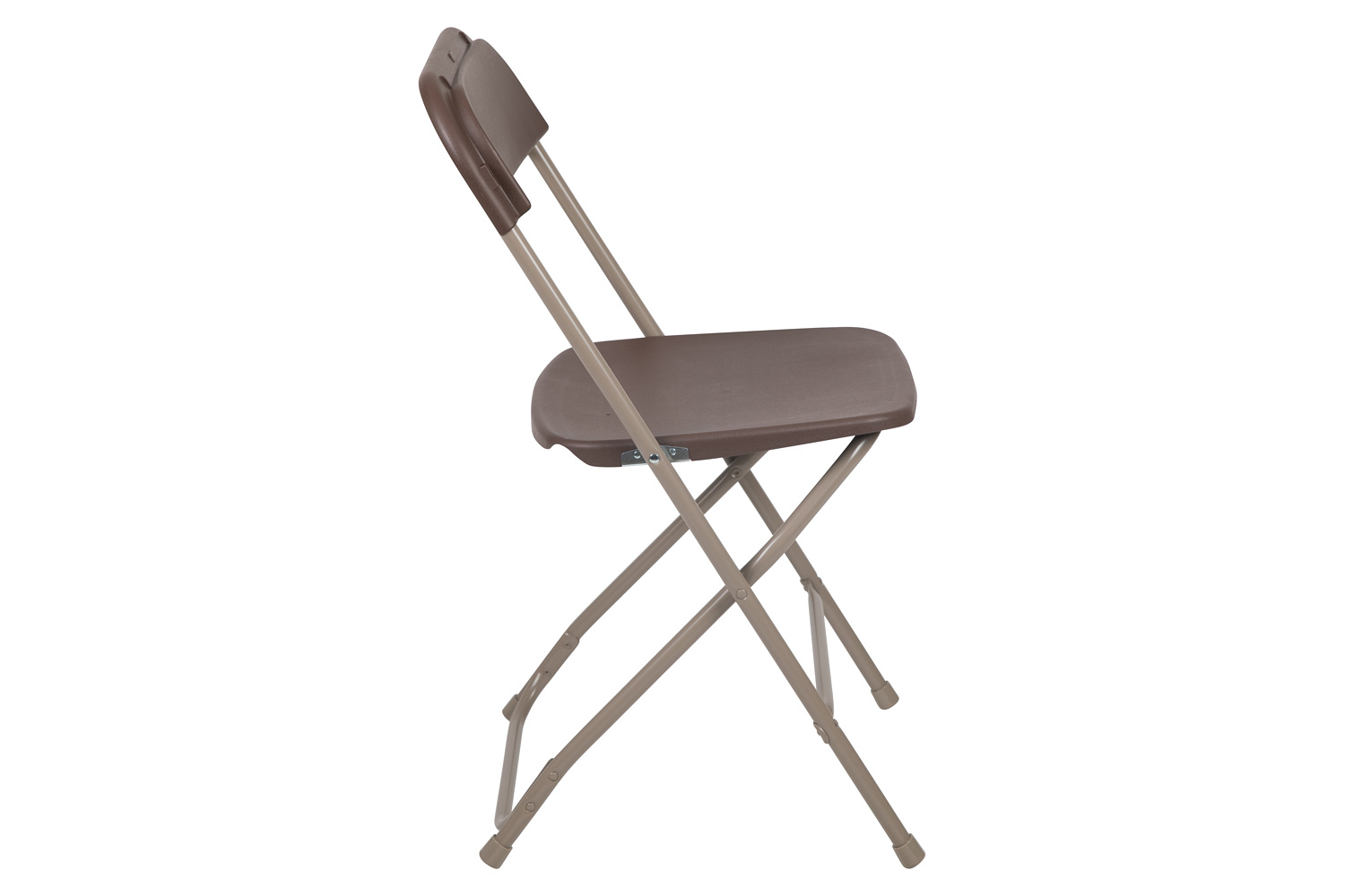 BLNK™ HERCULES Series Plastic Lightweight Folding Chair - Brown