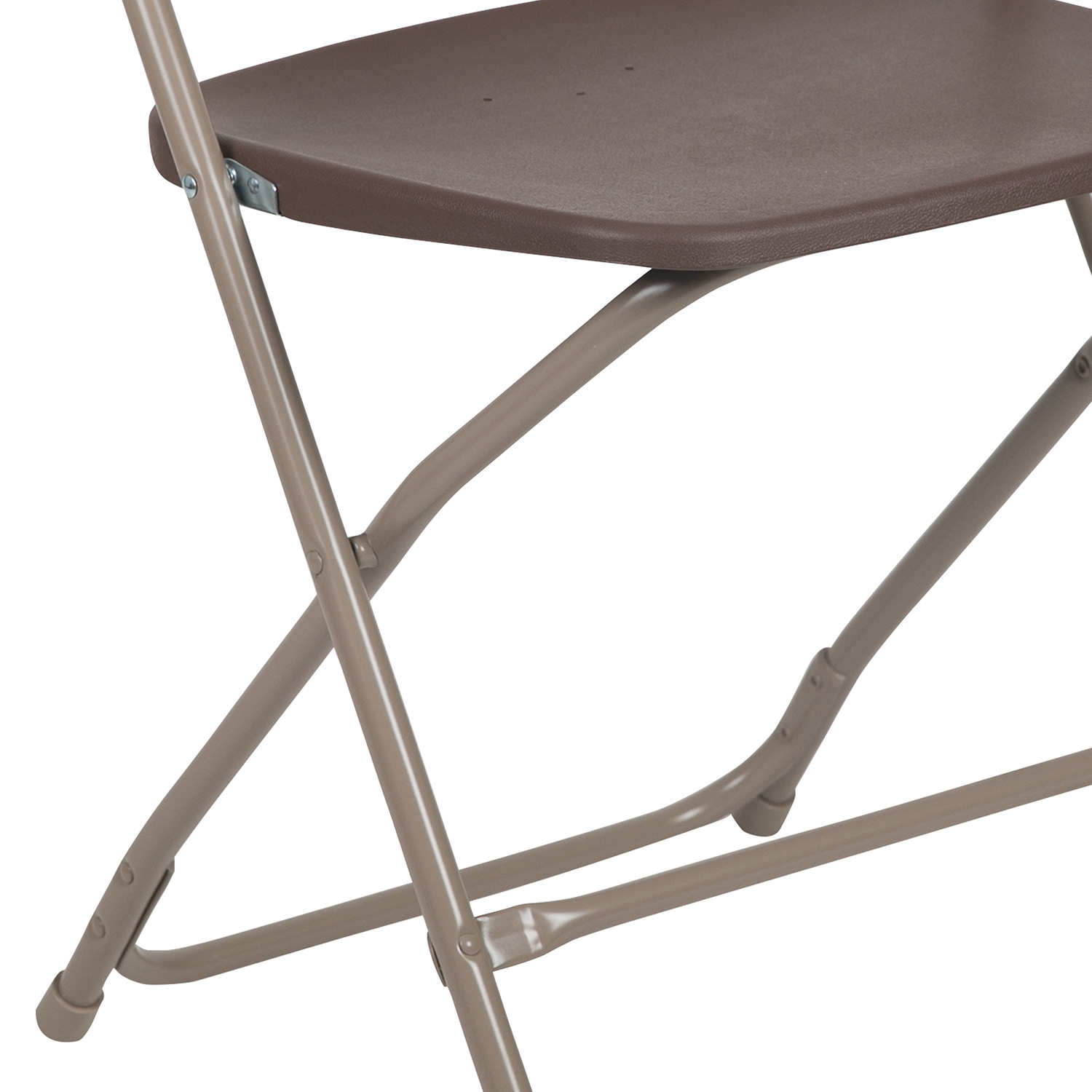 BLNK™ HERCULES Series Plastic Lightweight Folding Chair - Brown