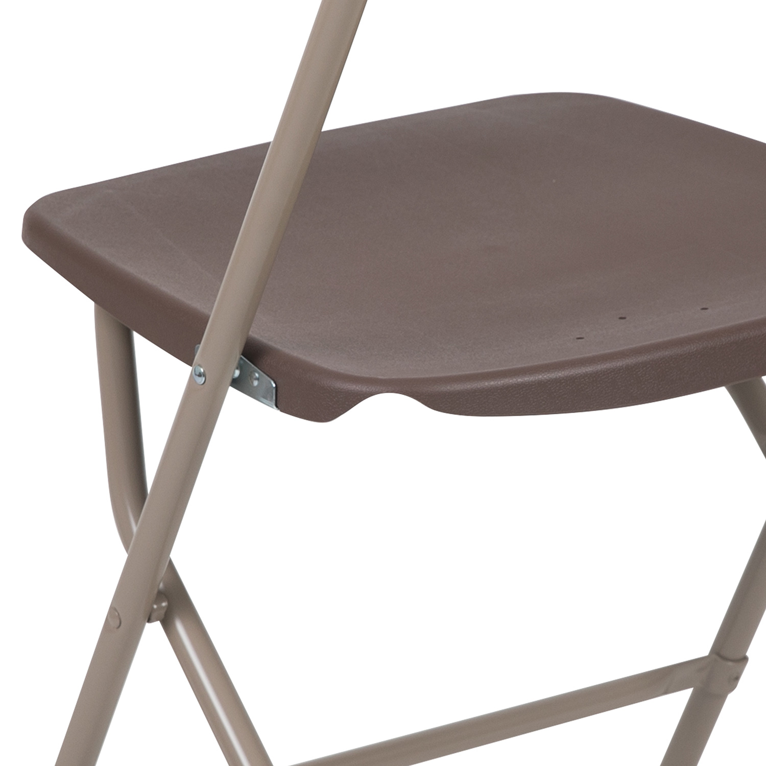 BLNK™ HERCULES Series Plastic Lightweight Folding Chair - Brown