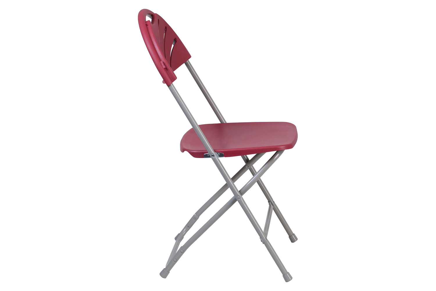 BLNK™ HERCULES Series Plastic Fan Back Folding Chair - Burgundy