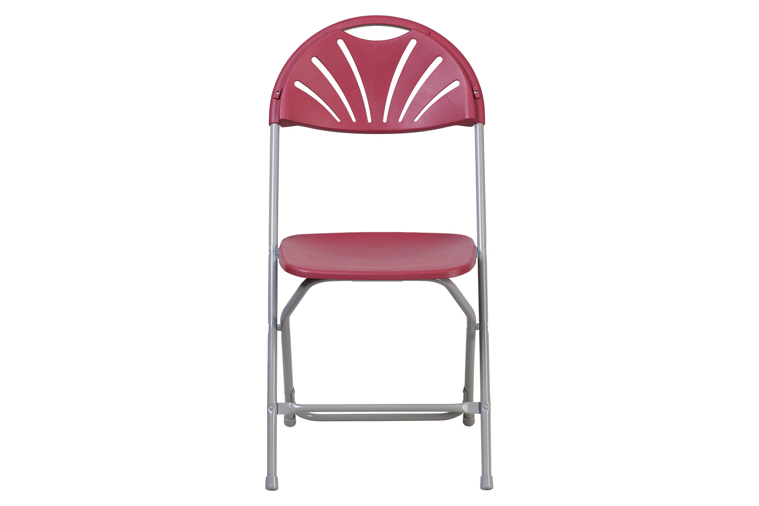 BLNK™ HERCULES Series Plastic Fan Back Folding Chair - Burgundy