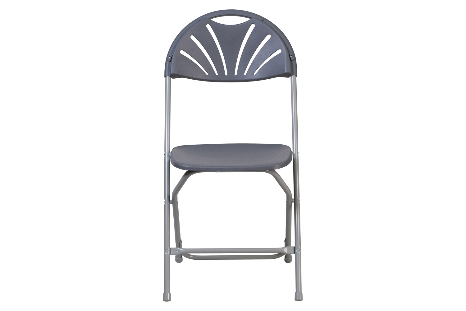 BLNK HERCULES Series Plastic Fan Back Folding Chair - Charcoal