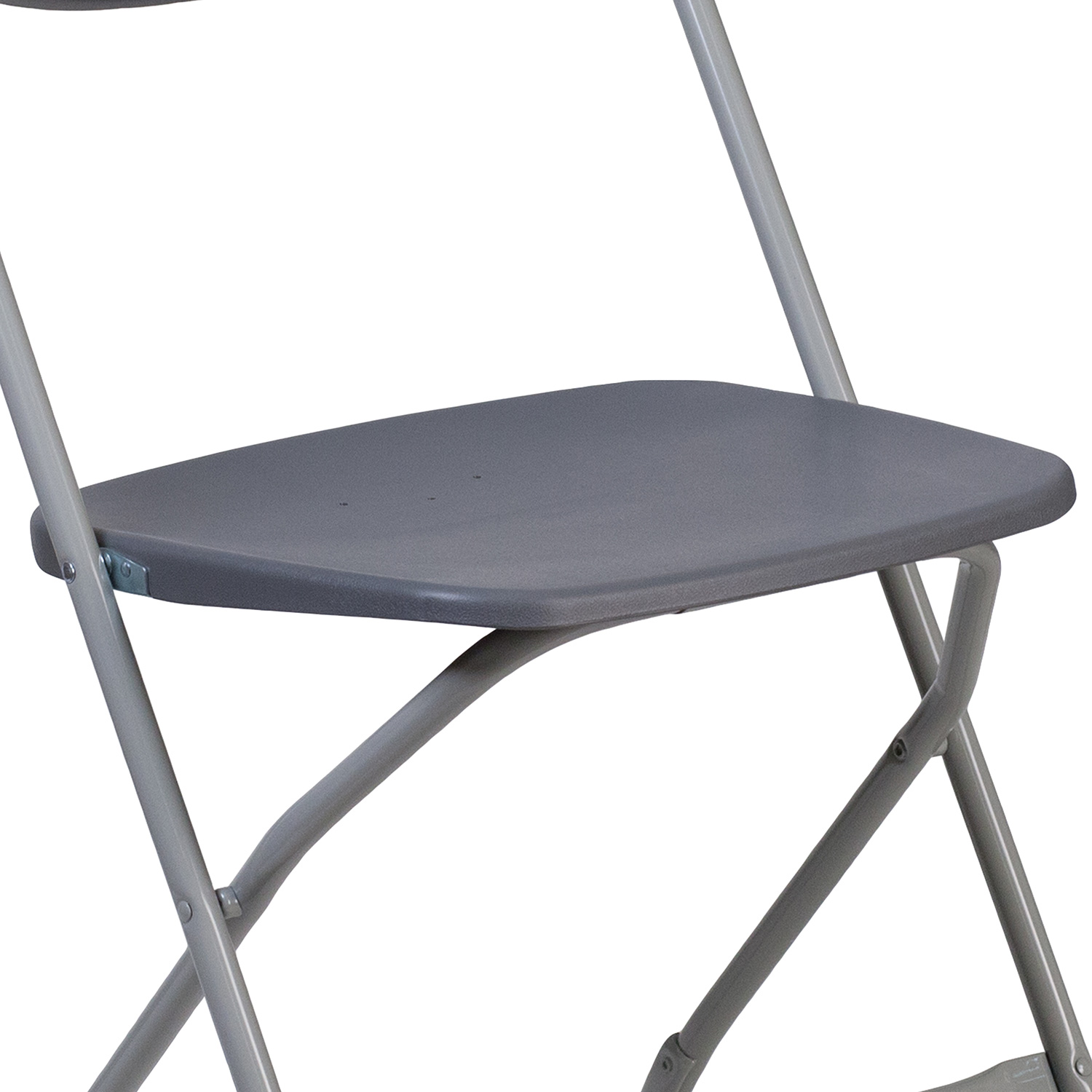 BLNK HERCULES Series Plastic Fan Back Folding Chair - Charcoal