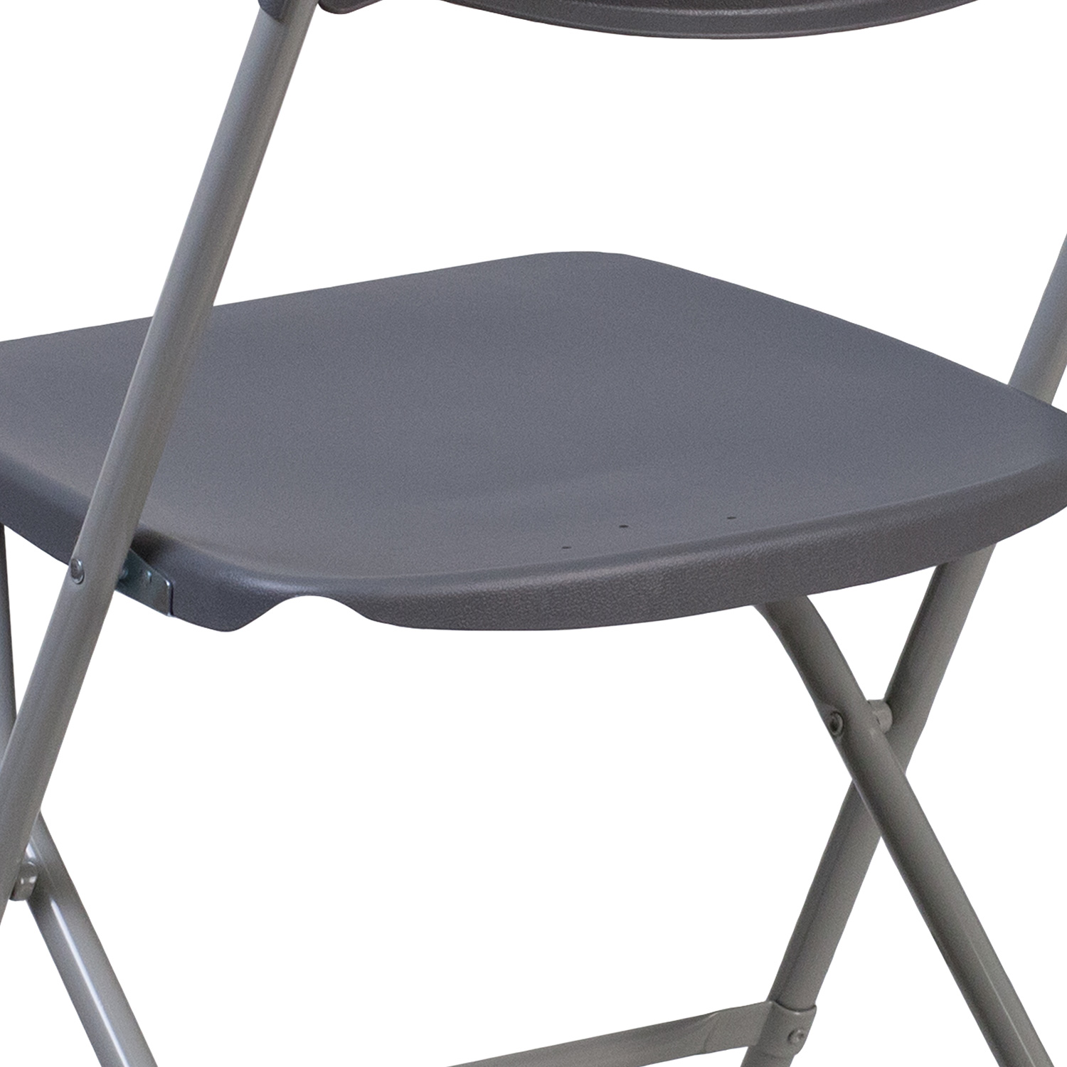 BLNK HERCULES Series Plastic Fan Back Folding Chair - Charcoal