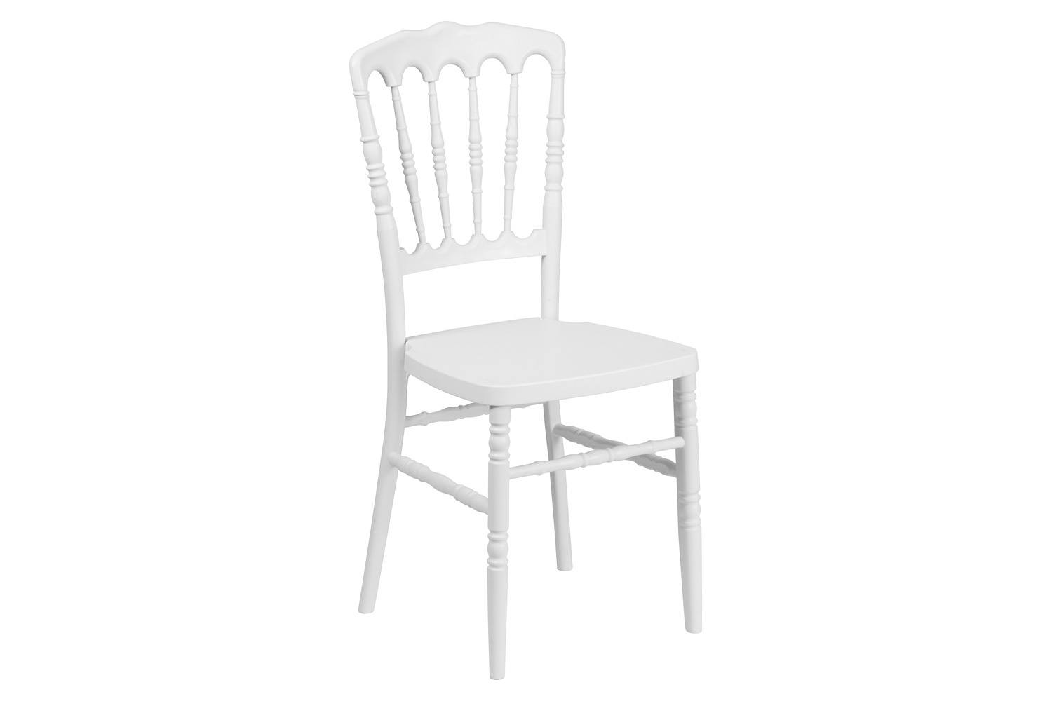 BLNK HERCULES Series Resin Stacking Napoleon Chair - White