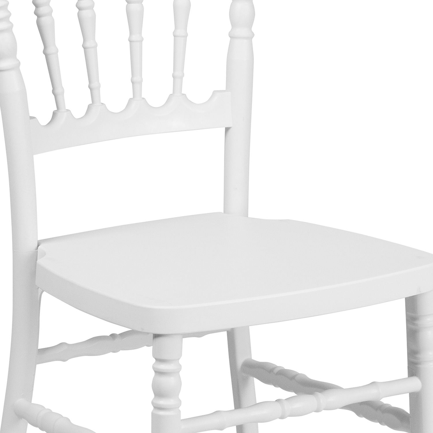 BLNK HERCULES Series Resin Stacking Napoleon Chair - White