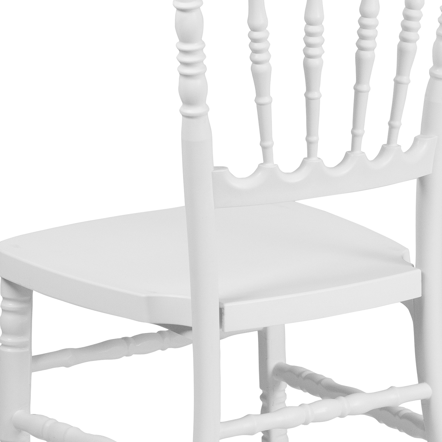 BLNK HERCULES Series Resin Stacking Napoleon Chair - White