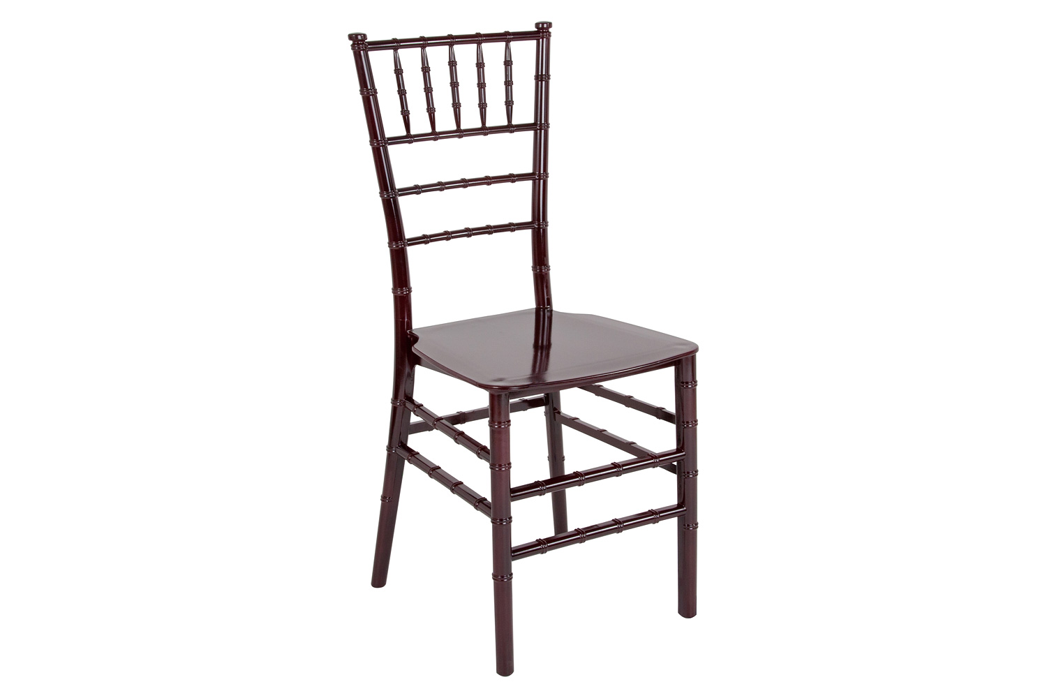 BLNK HERCULES Series Resin Stacking Chiavari Chair - Mahogany