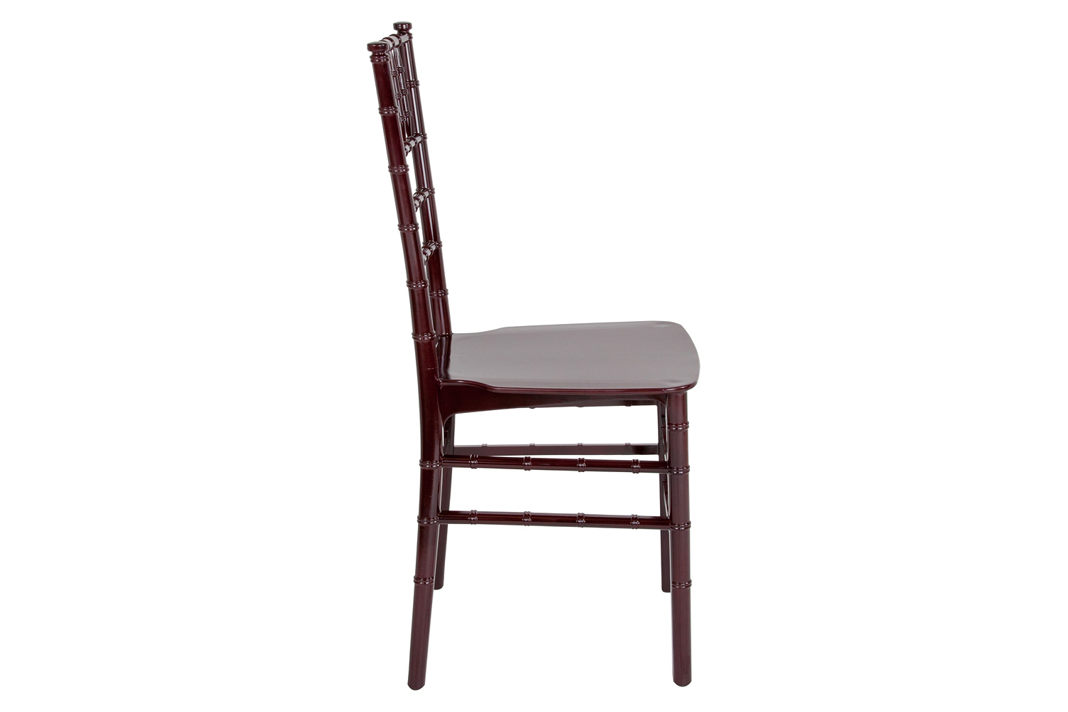 BLNK HERCULES Series Resin Stacking Chiavari Chair - Mahogany