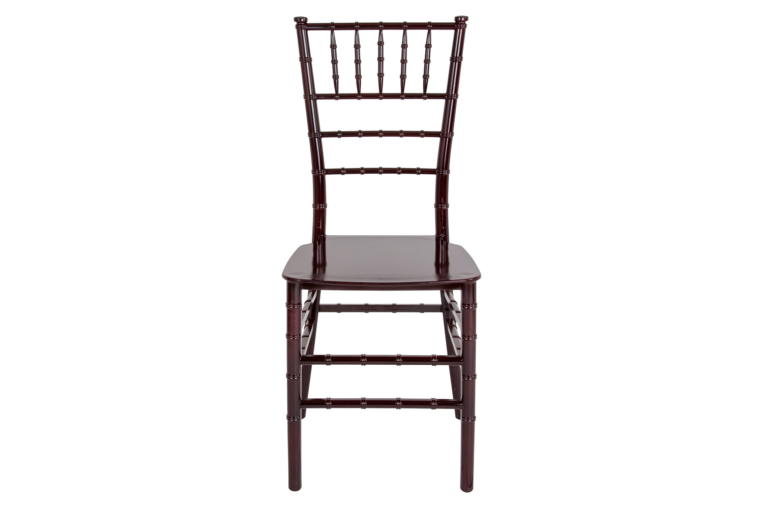 BLNK HERCULES Series Resin Stacking Chiavari Chair - Mahogany