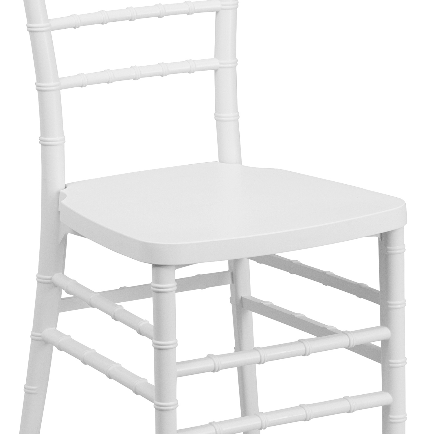 BLNK HERCULES PREMIUM Series Resin Stacking Chiavari Chair - Matte White