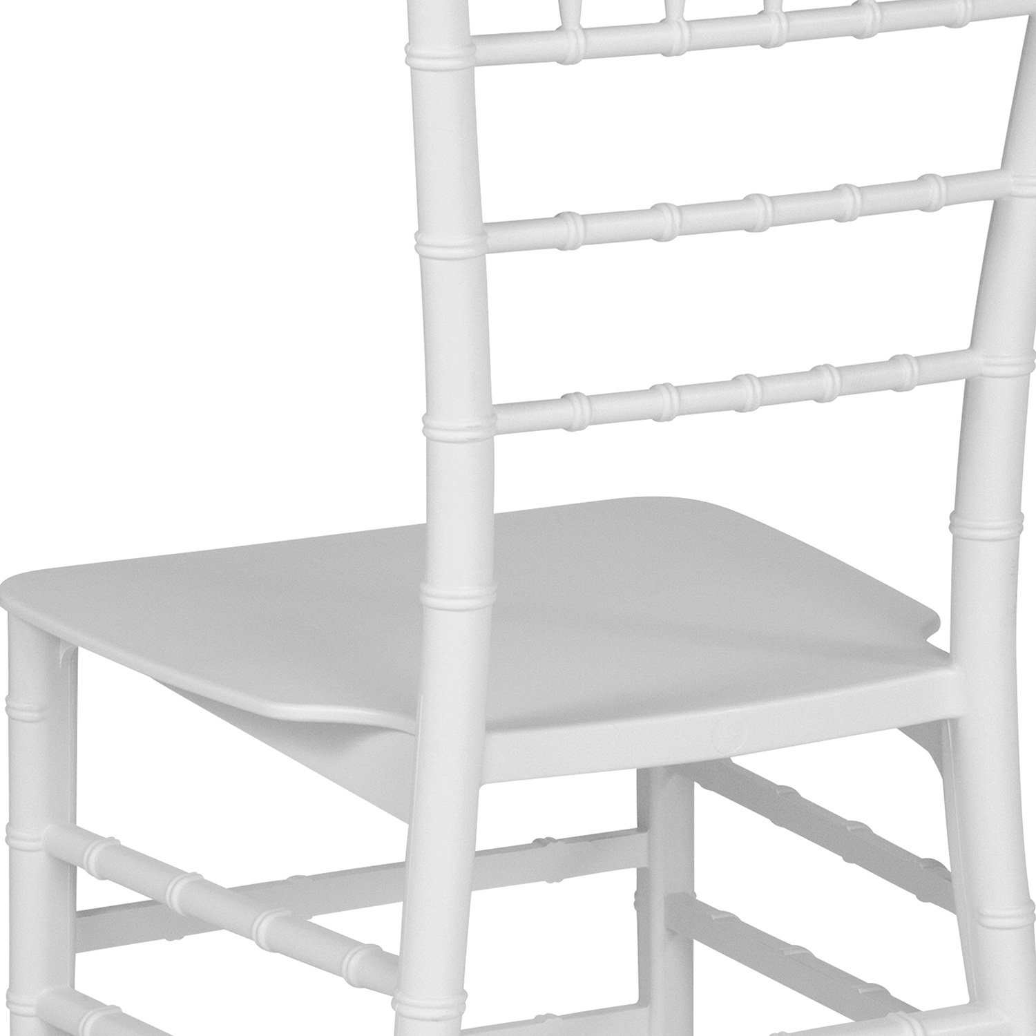 BLNK HERCULES Series Resin Stacking Chiavari Chair - White