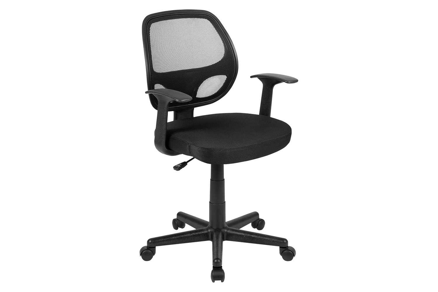 BLNK Flash Fundamentals Mid-Back Mesh Swivel Ergonomic Task Office Chair with Arms - Black