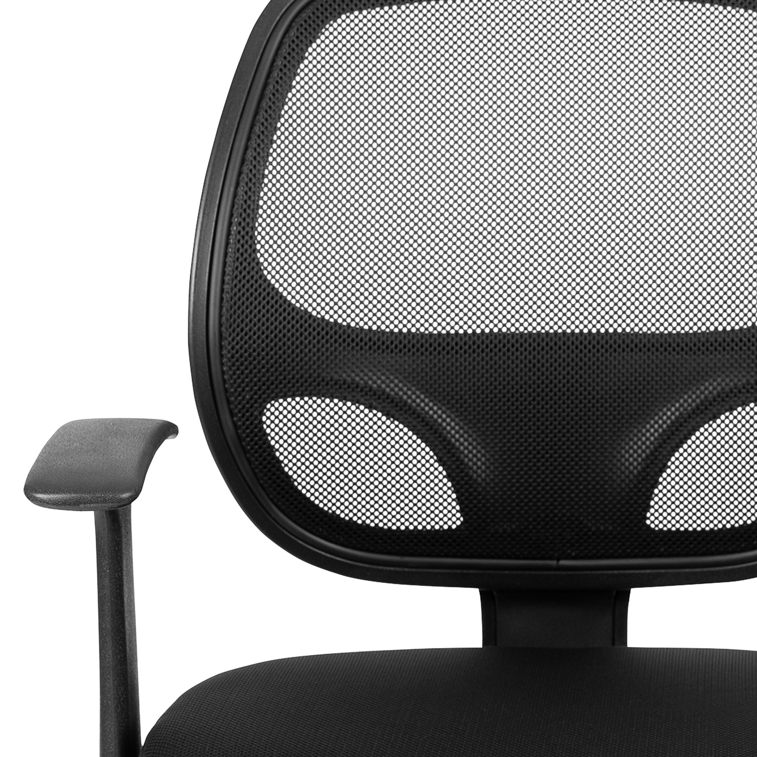 BLNK Flash Fundamentals Mid-Back Mesh Swivel Ergonomic Task Office Chair with Arms - Black