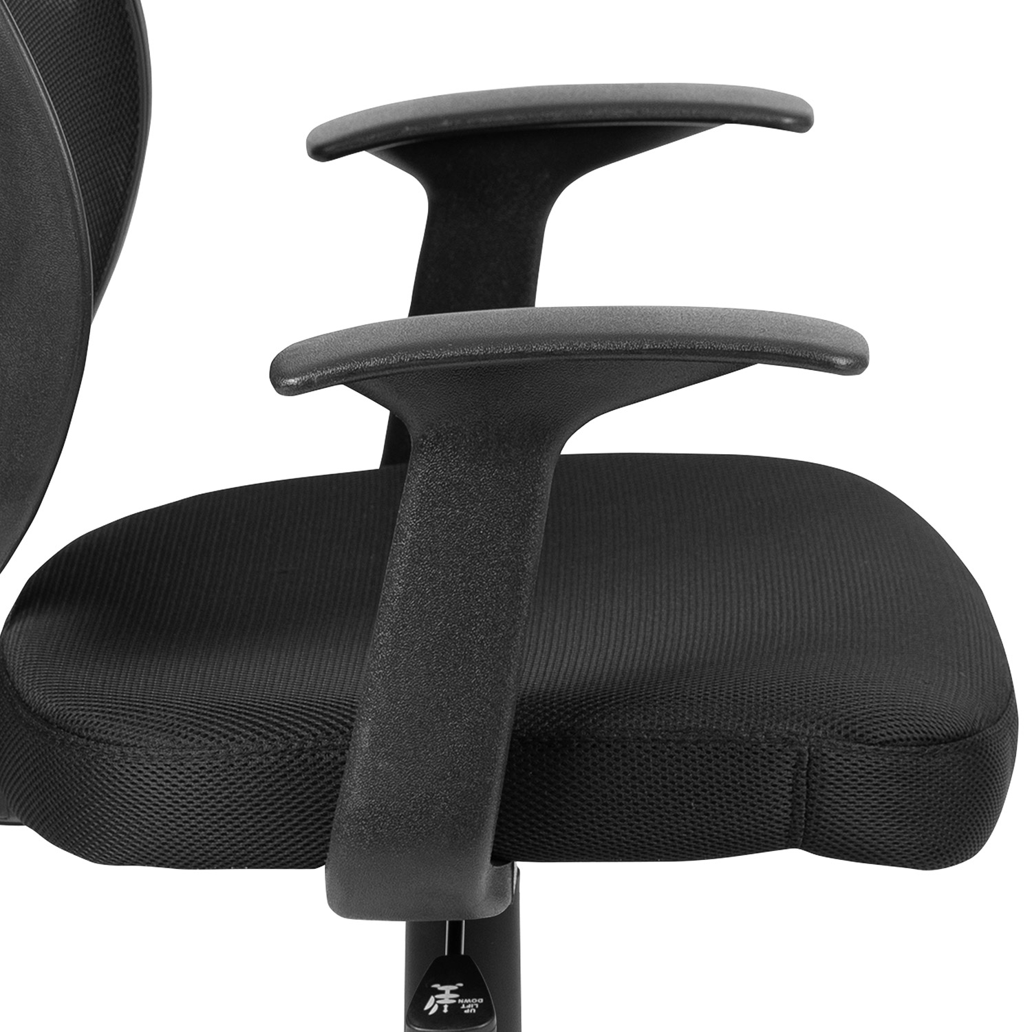 BLNK Flash Fundamentals Mid-Back Mesh Swivel Ergonomic Task Office Chair with Arms - Black