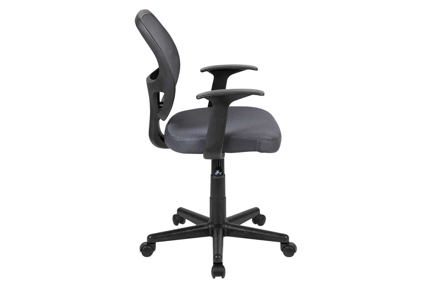 BLNK Flash Fundamentals Mid-Back Mesh Swivel Ergonomic Task Office Chair with Arms - Gray