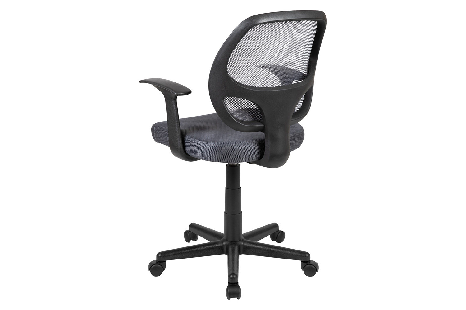 BLNK Flash Fundamentals Mid-Back Mesh Swivel Ergonomic Task Office Chair with Arms - Gray