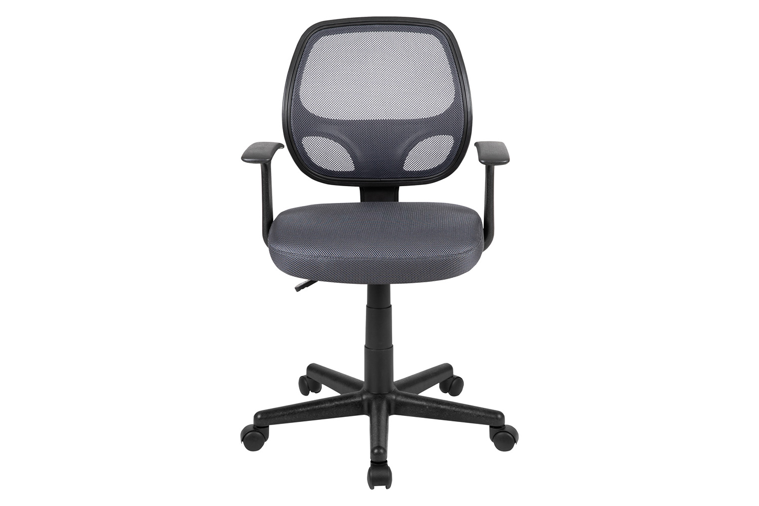 BLNK Flash Fundamentals Mid-Back Mesh Swivel Ergonomic Task Office Chair with Arms - Gray