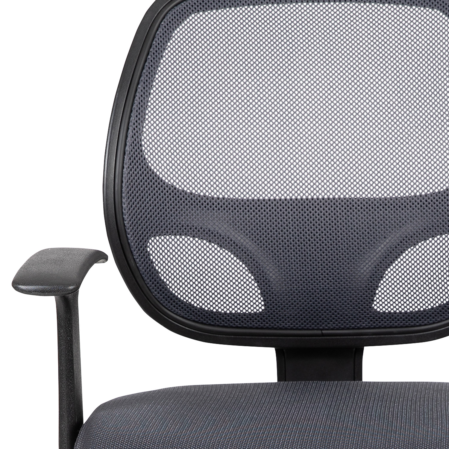 BLNK Flash Fundamentals Mid-Back Mesh Swivel Ergonomic Task Office Chair with Arms - Gray